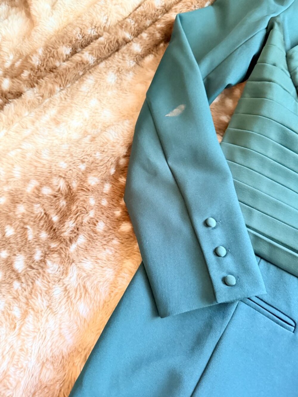 US 8 Lavish Alice Emerald Green Satin Mix Halter Neck Blazer Trouser Set - Picture 4 of 9